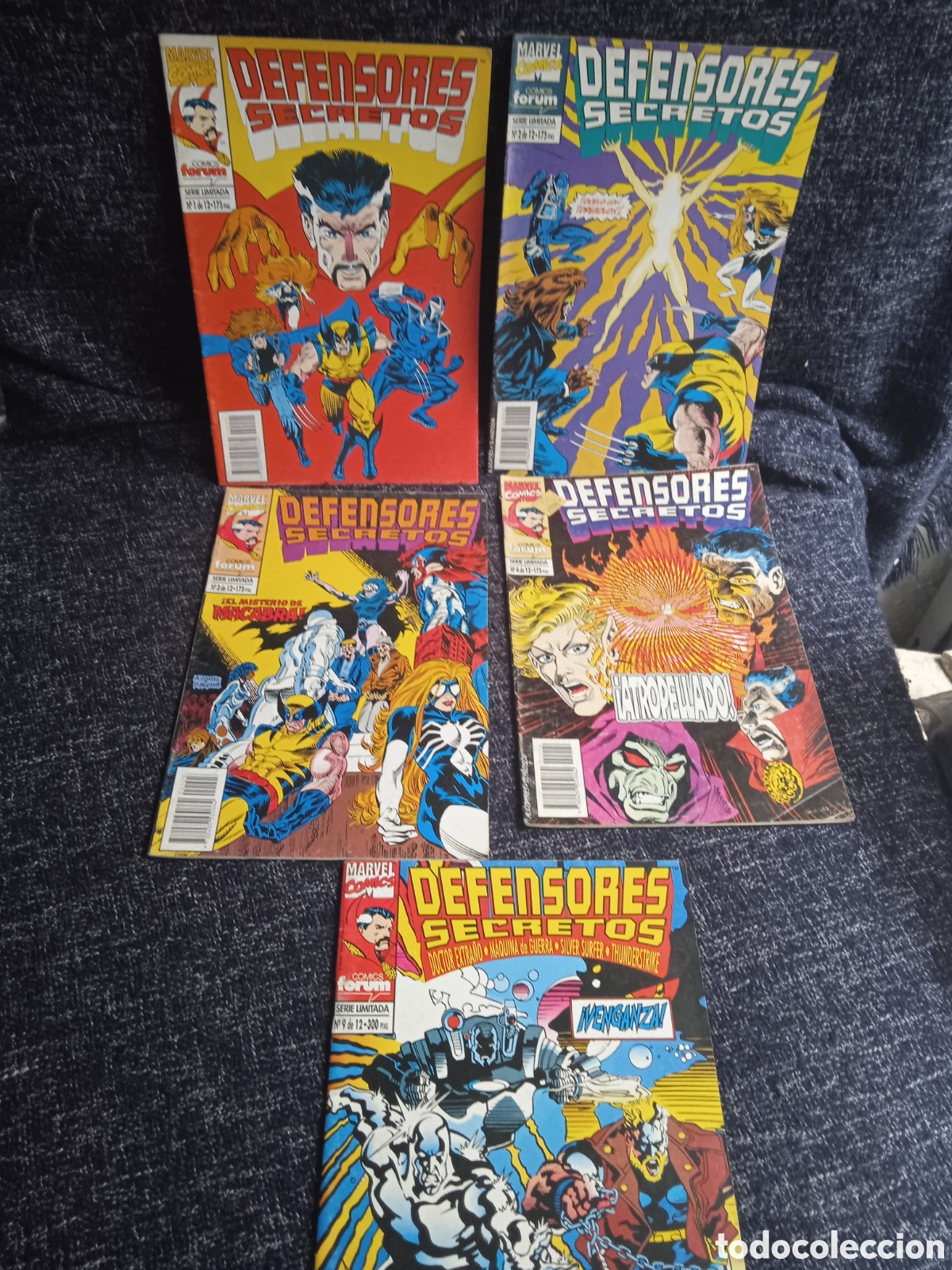 C&oacute;mics: LOS DEFENSORES SECRETOS -LOTE DE 5 EJEMPLARES -ED. FORUM - COLECCION DE 12 NUMEROS
