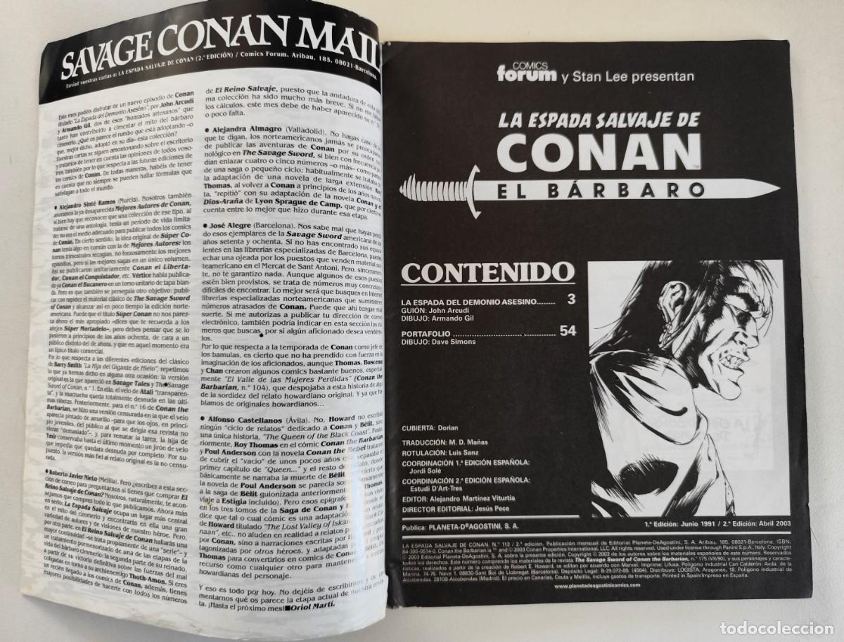 C&oacute;mics: LA ESPADA SALVAJE DE CONAN #112 (John Arcudi, Armando Gil) ~ MARVEL/FORUM (2003) 2&ordf; Edici&oacute;n - Foto 2