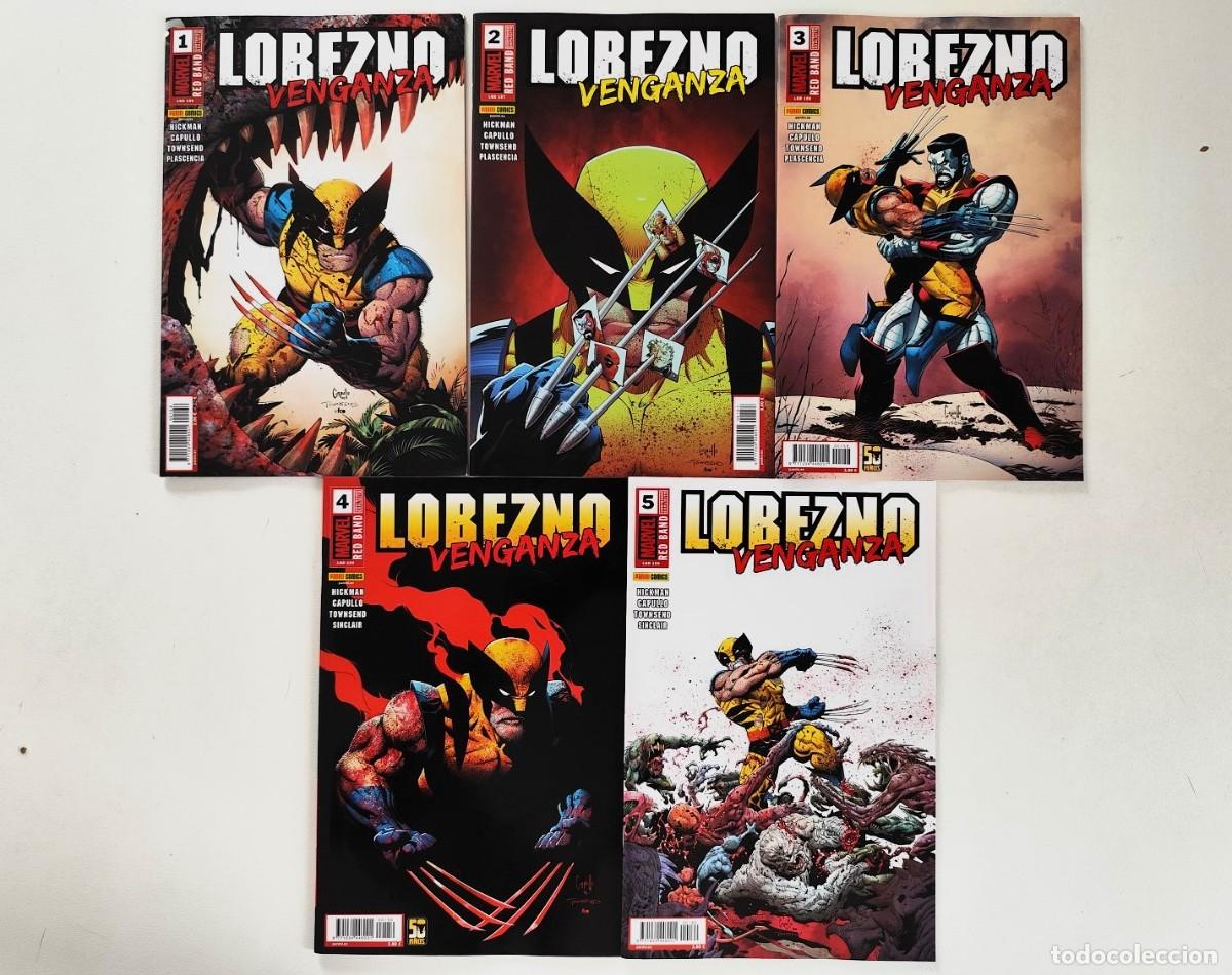 C&oacute;mics: LOBEZNO VENGANZA (Red Band) COMPLETA 5 N&uacute;meros (JONATHAN HICKMAN GREG CAPULLO) ~MARVEL/PANINI (2024)