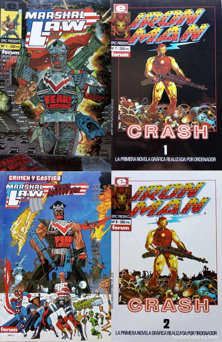 C&oacute;mics: EPIC PRESENTS 1 A 8 - MARSHAL LAW - IRON MAN CRASH - CRIMEN Y CASTIGO - LAW EN EL INFIERNO - FORUM