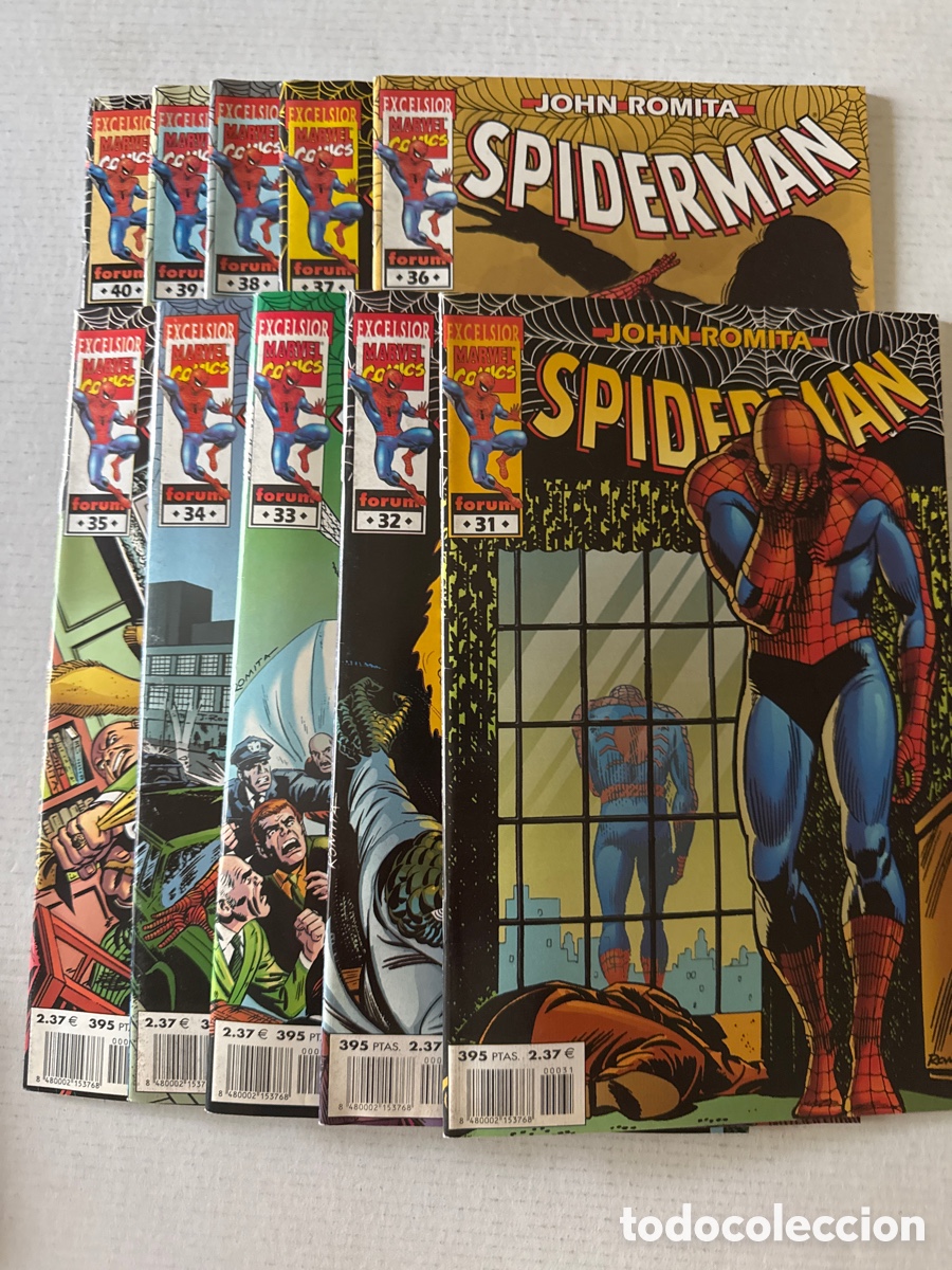 C&oacute;mics: Lote SPIDERMAN del 31 al 40 de JOHN ROMITA - FORUM &laquo;buen estado&raquo;