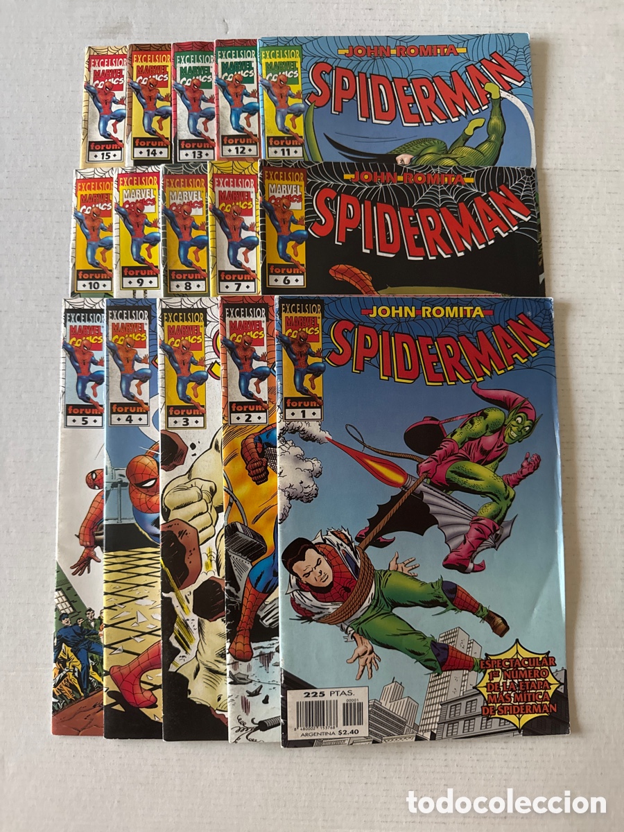C&oacute;mics: Lote SPIDERMAN del 1 al 15 de JOHN ROMITA - FORUM &laquo;buen estado&raquo;