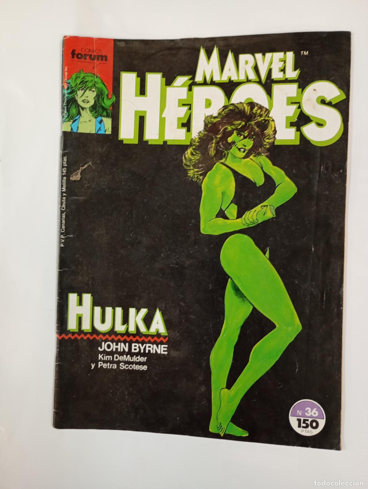 C&oacute;mics: MARVEL H&Eacute;ROES N&ordm; 36. HULKA. COMICS FORUM. TDKR94