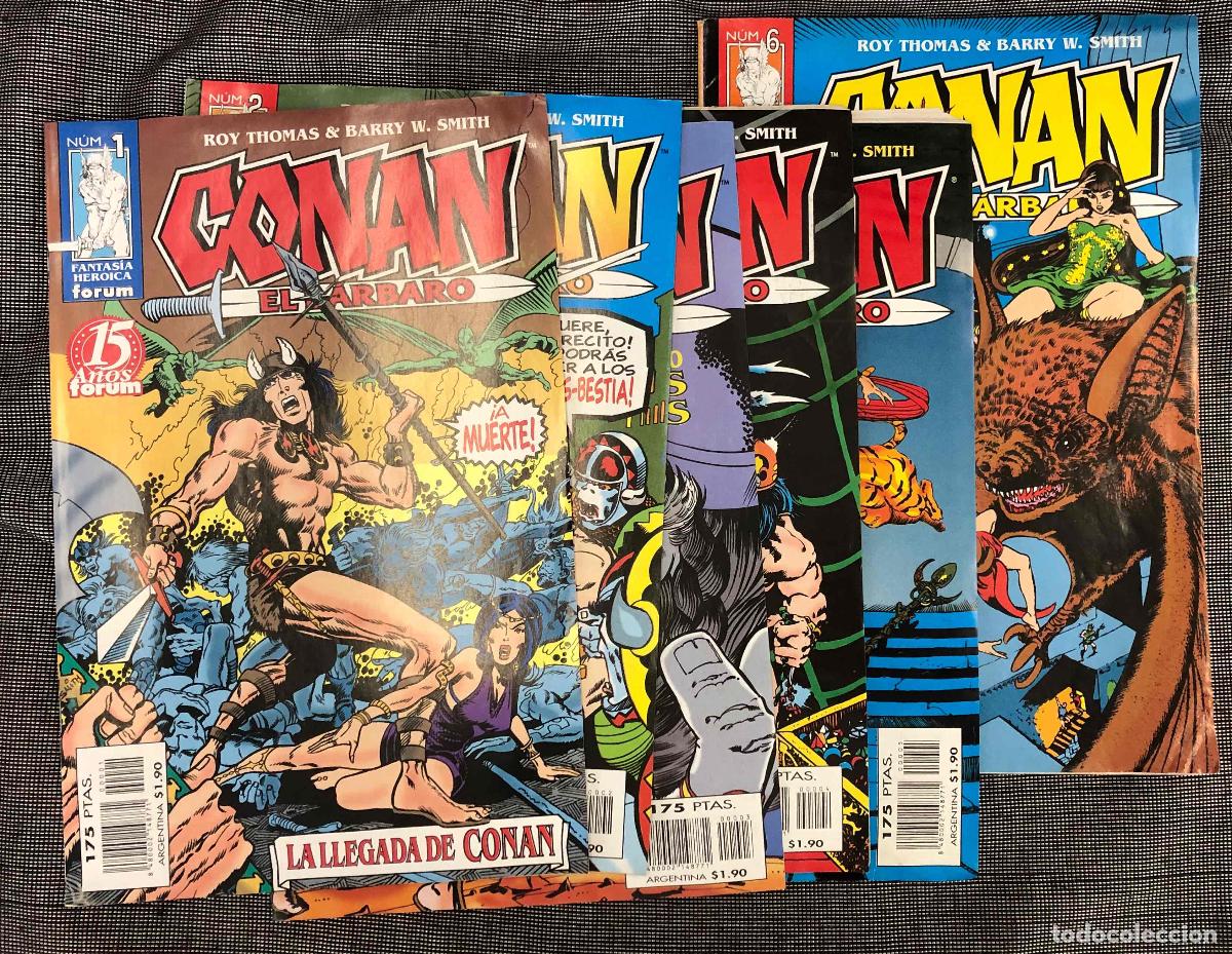C&oacute;mics: CONAN EL BARBARO N&ordm; 1 AL 6. ROY THOMAS & BARRY SMITH. FORUM PLANETA 1998