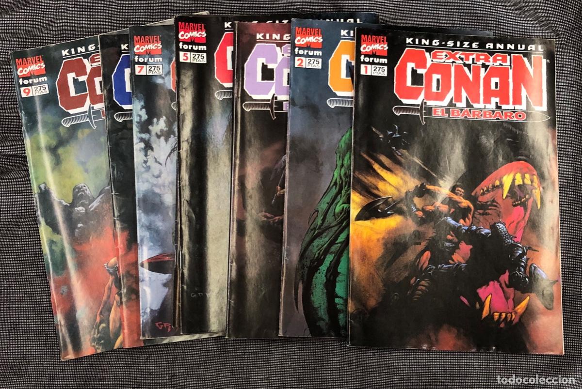 C&oacute;mics: KING-SIZE ANNUAL EXTRA CONAN EL BARBARO N&ordm; 1 AL 3, 5 AL 9. CASI COMPLETA. FORUM PLANETA 1996