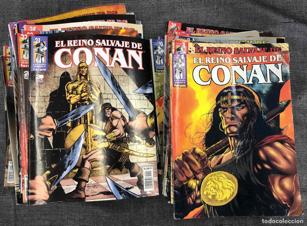 C&oacute;mics: EL REINO SALVAJE DE CONAN N&ordm; 1, 3 AL 40. SOLO FALTA N&ordm; 2. FANTASIA HEROICA