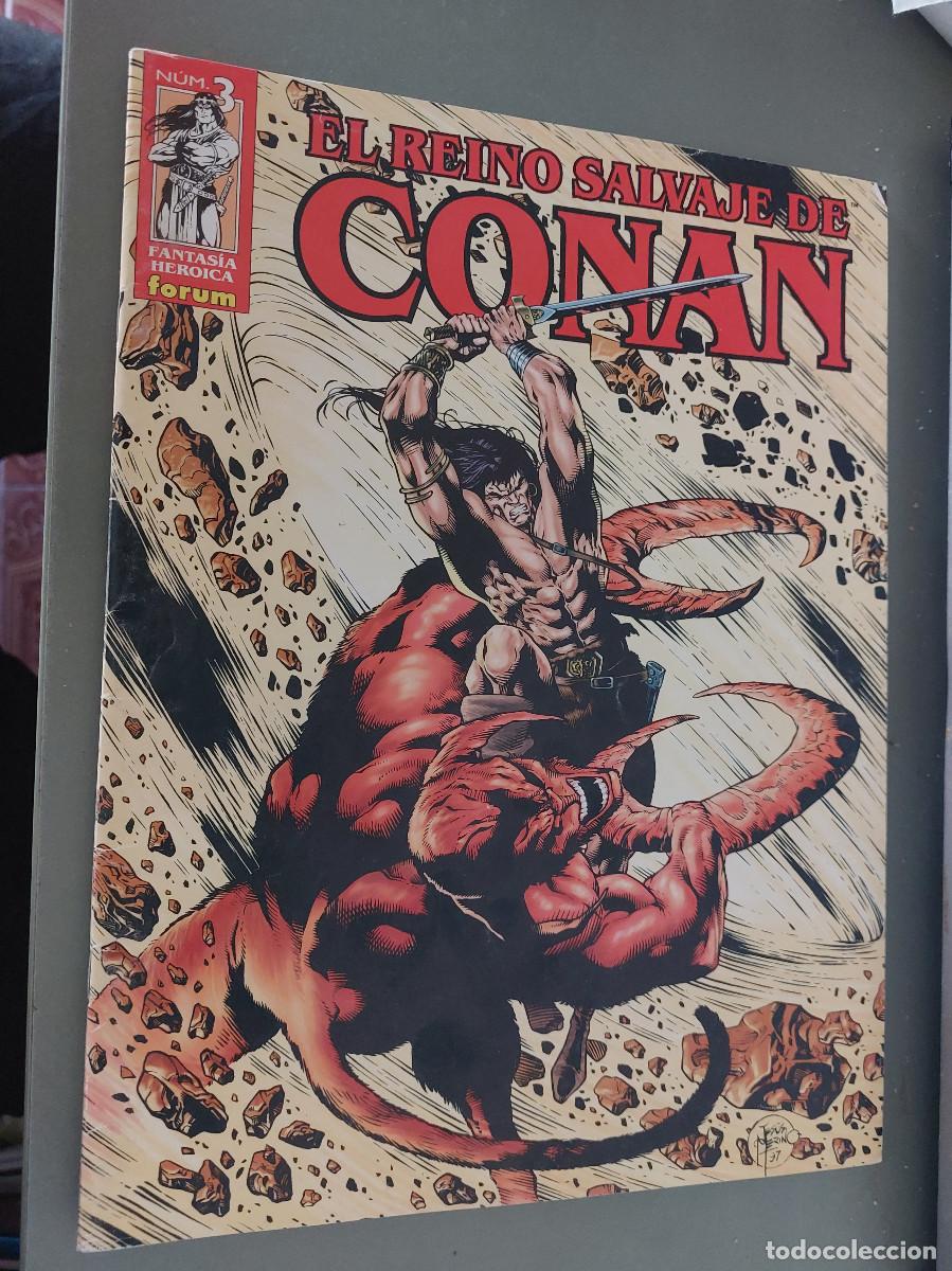 C&oacute;mics: 3 El Reino salvaje de Conan. Grapa. Buen estado.