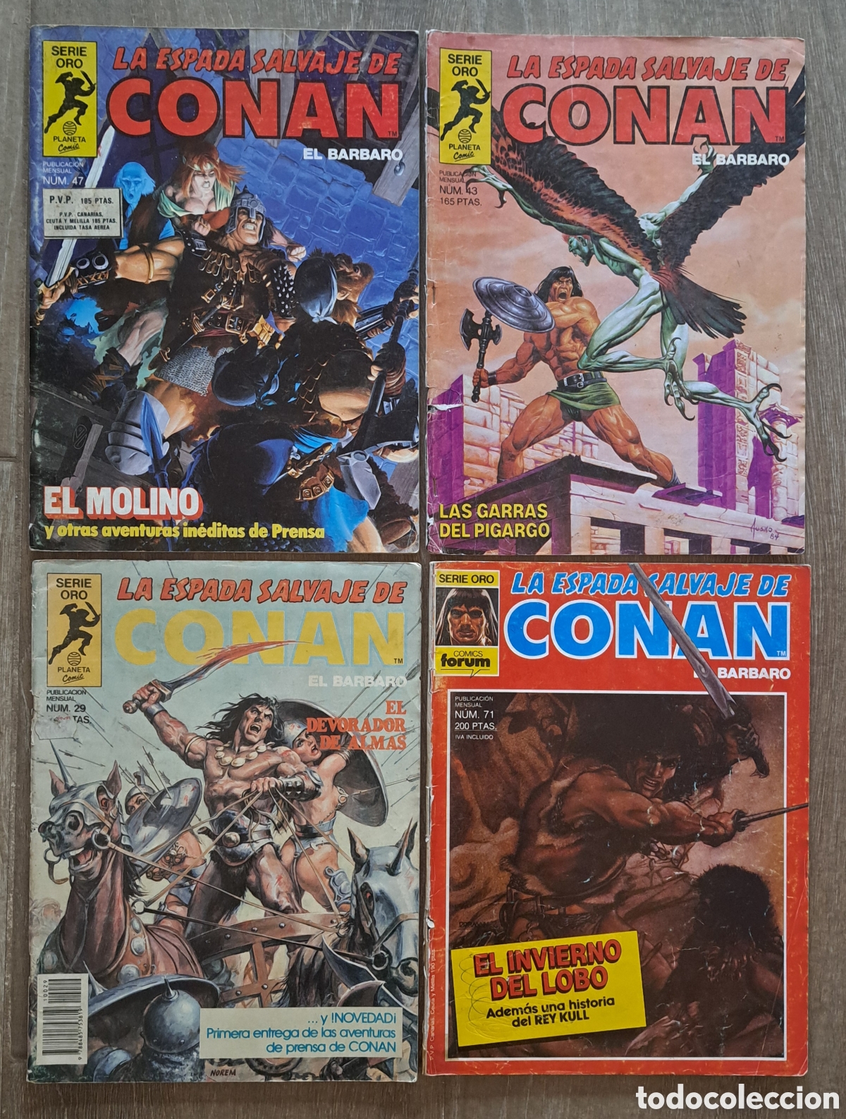 C&oacute;mics: Lote 4 c&oacute;mics CONAN EL B&Aacute;RBARO
