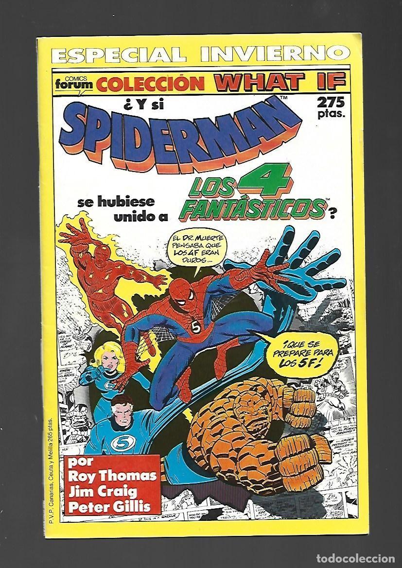 C&oacute;mics: What If, especial invierno: &iquest; Y si Spiderman se hubiese unido a los 4 Fant&aacute;sticos?, 1990, Forum