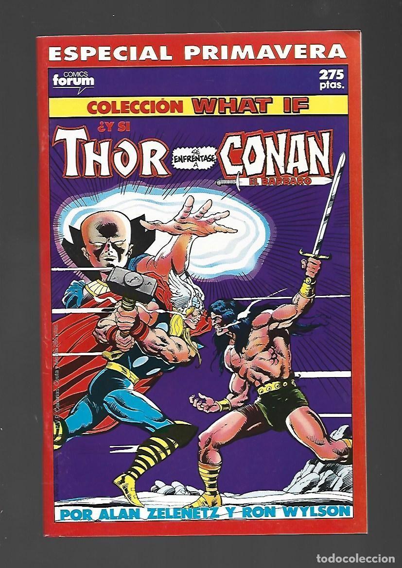 C&oacute;mics: What If, especial primavera: &iquest; Y si Thor se enfrentase a Conan?, 1990, Forum, muy buen estado