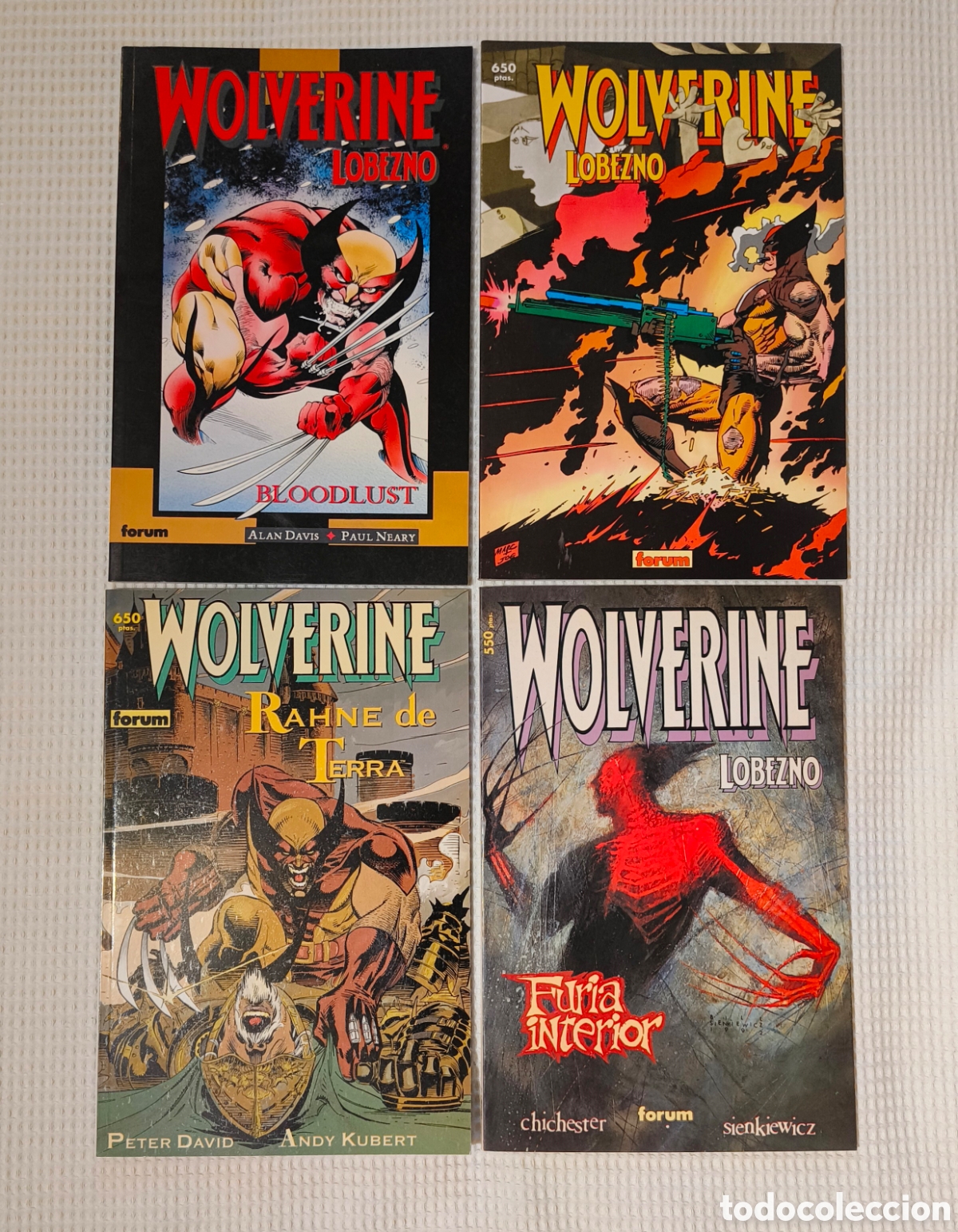 C&oacute;mics: Lobezno / Wolverine: Sed de Sangre | Sangre, Arena y Garras | Rahne de Terra | Furia interior
