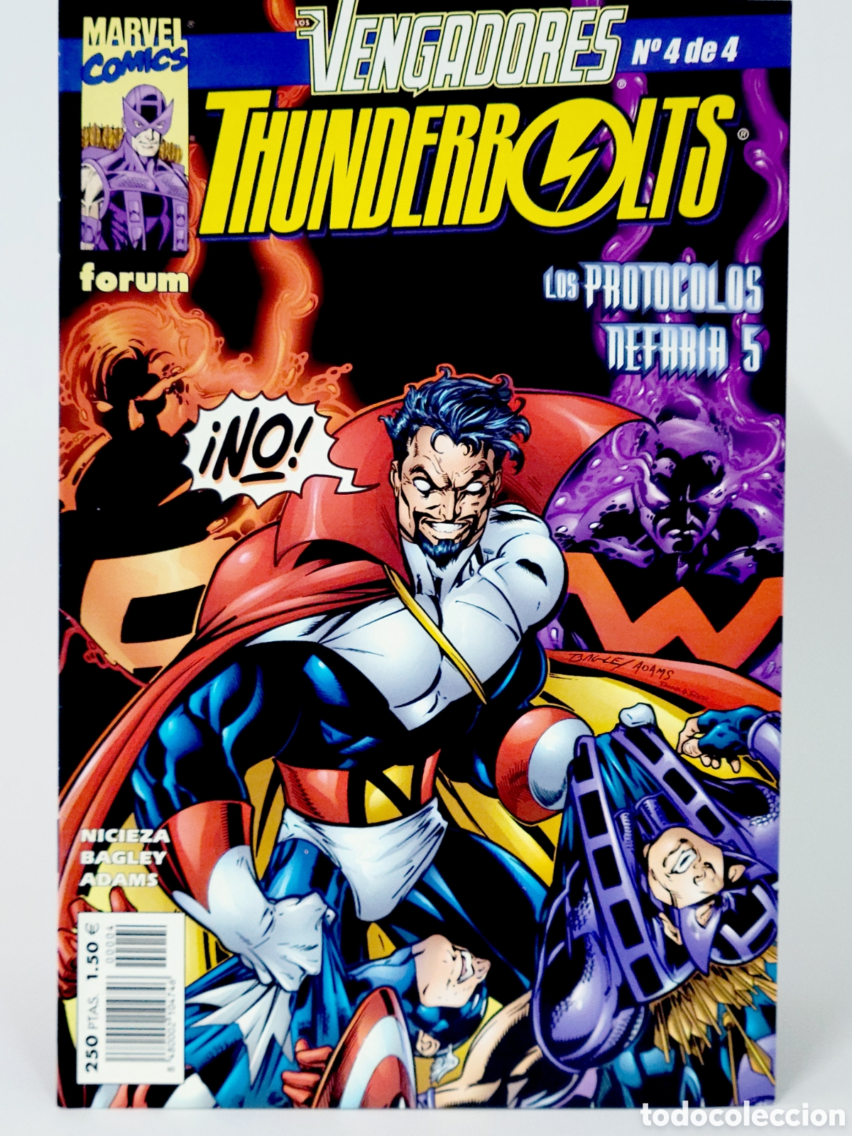 C&oacute;mics: C&Oacute;MIC THUNDERBOLTS 4 VOL.1 LOS VENGADORES FORUM MARVEL VOLUMEN GRAPA DE KIOSCO
