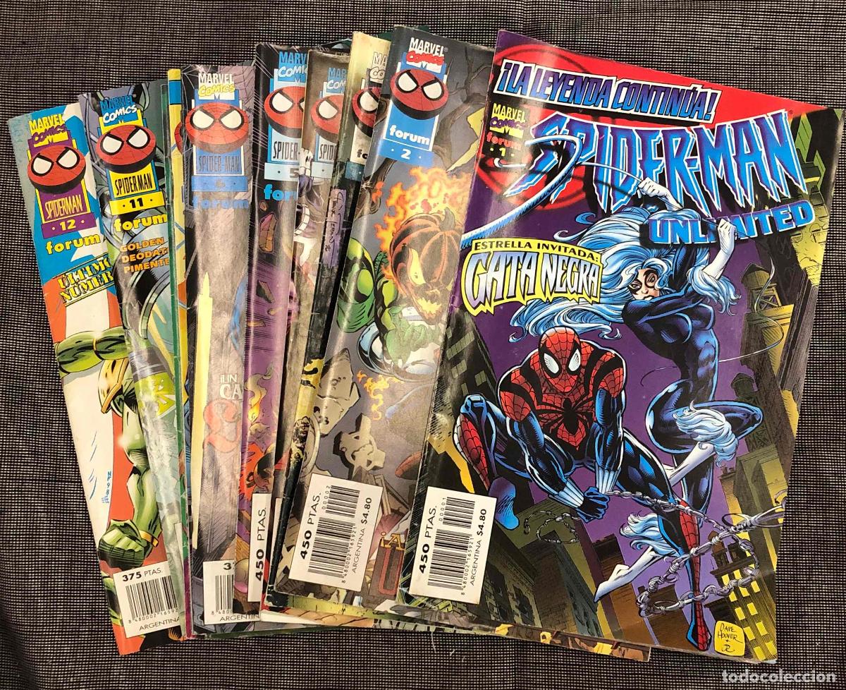 C&oacute;mics: SPIDERMAN UNLIMITED N&ordm; 1 AL 7, 9 AL 12. SOLO FALTA N&ordm; 8. FORUM PLANETA 1996