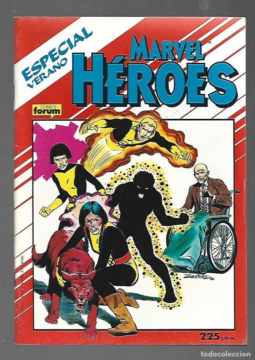 C&oacute;mics: Marvel H&eacute;roes, especial verano, 1988, Forum, muy buen estado. Contiene poster