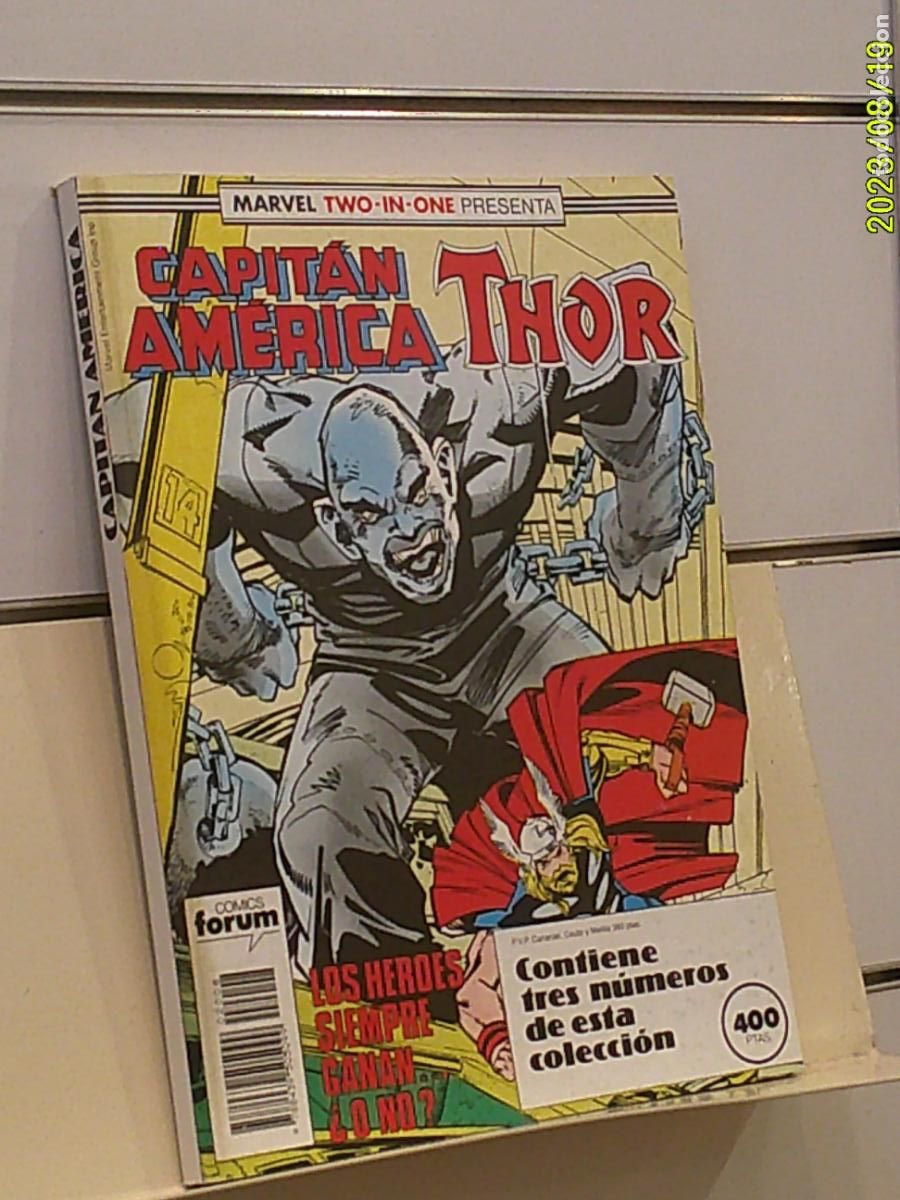 C&oacute;mics: RETAPADO MARVEL TWO-IN-ONE CAPITAN AMERICA/THOR CONTIENE LOS N&ordm; 57-58 Y 59 DE LA COLECC. - FORUM