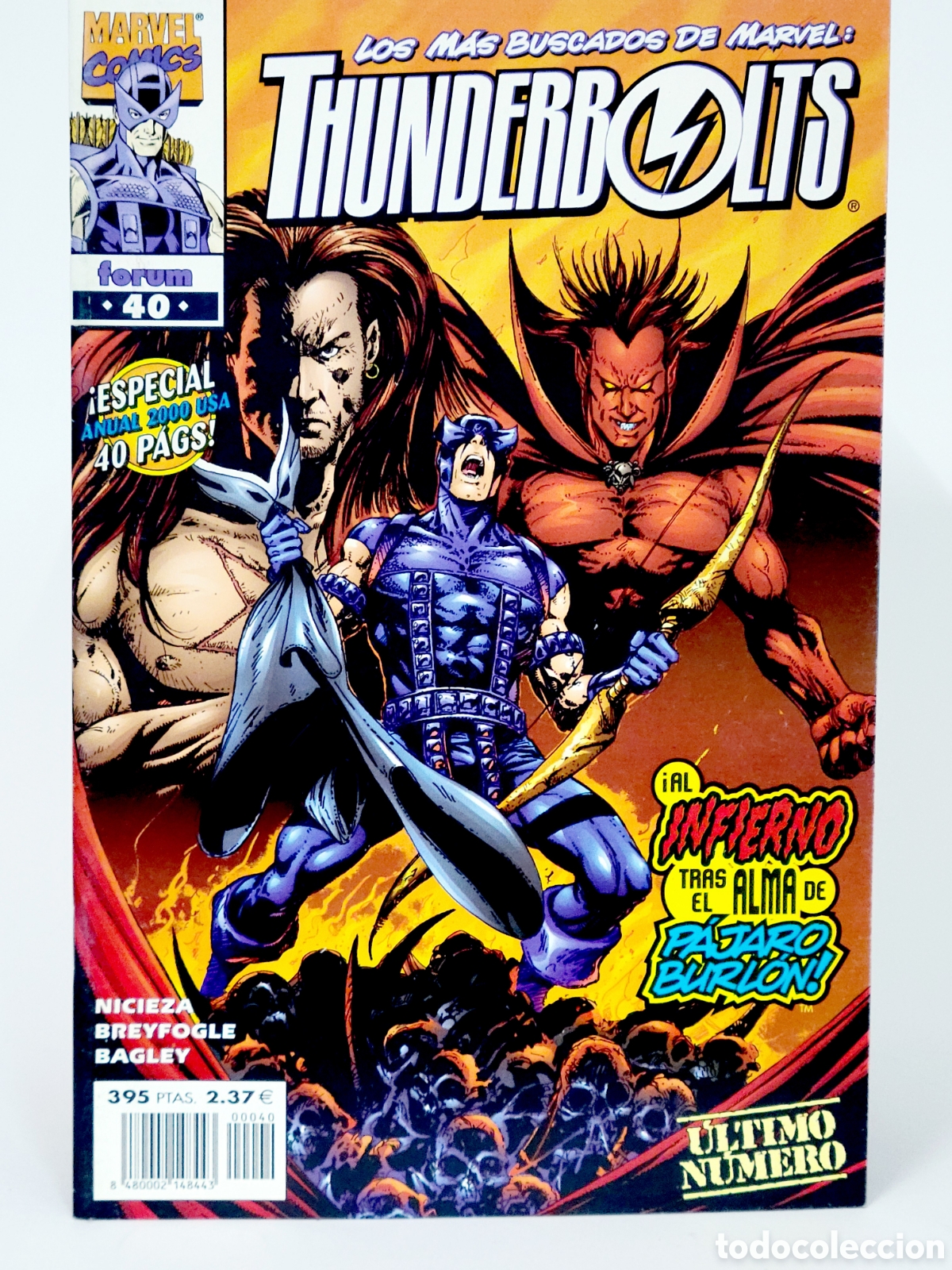 C&oacute;mics: C&Oacute;MIC THUNDERBOLTS 40 VOL.1 FORUM MARVEL VOLUMEN GRAPA DE KIOSCO