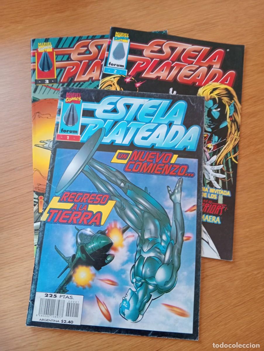 Fumetti: LOTE CON LOS TRES PRIMEROS N&Uacute;MEROS DE ESTELA PLATEADA VOL. 3 (DE 25). GRAPA. FORUM. MARVEL. 1997.