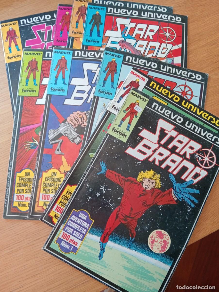 C&oacute;mics: LOTE CON 9 EJEMPLARES DE STAR BRAND (DE 12). GRAPA. FORUM. MARVEL. 1988.