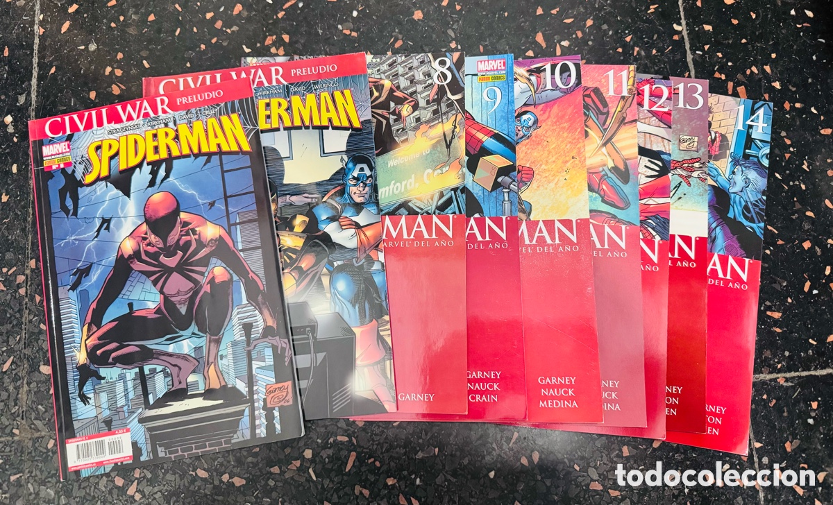 C&oacute;mics: Spiderman volumen 2 civil war colecci&oacute;n completa 9 tomos