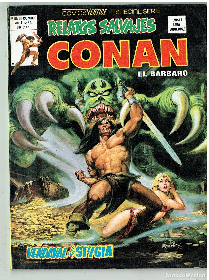 Comics: RELATOS SALVAJES. CONAN EL B&Aacute;RBARO. Vol.1 N&ordm; 84. MUNDI COMICS/ VERTICE 1980.(B/56.1 RUM)
