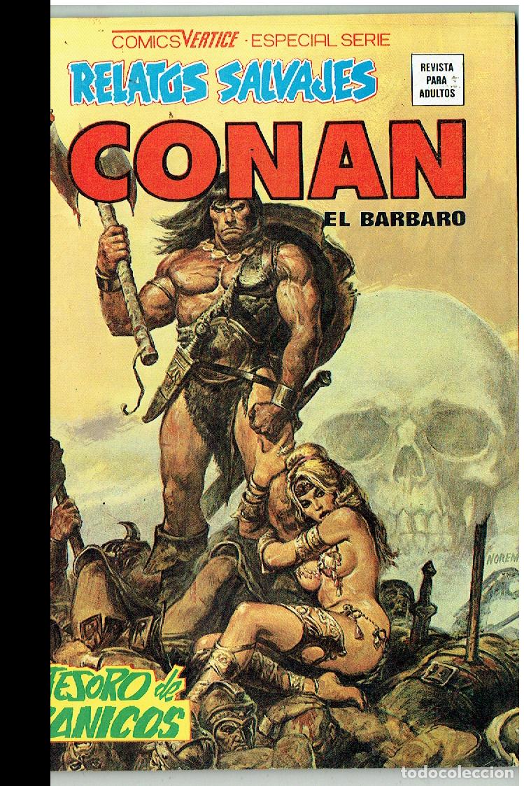 C&oacute;mics: RELATOS SALVAJES. CONAN EL B&Aacute;RBARO. Vol.1 N&ordm; 83. MUNDI COMICS/ VERTICE 1980.(B/56.1 RUM)