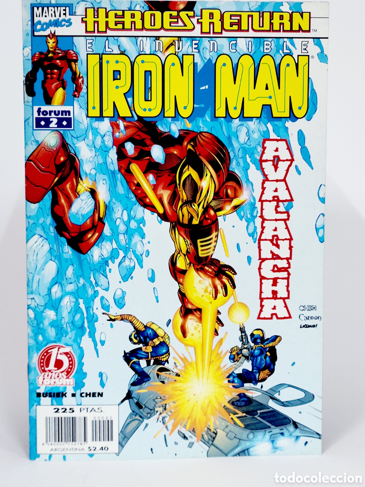 C&oacute;mics: C&Oacute;MIC EL INVENCIBLE IRON MAN 2 H&Eacute;ROES RETURN VOL.4 FORUM MARVEL GRAPA VOLUMEN DE KIOSCO