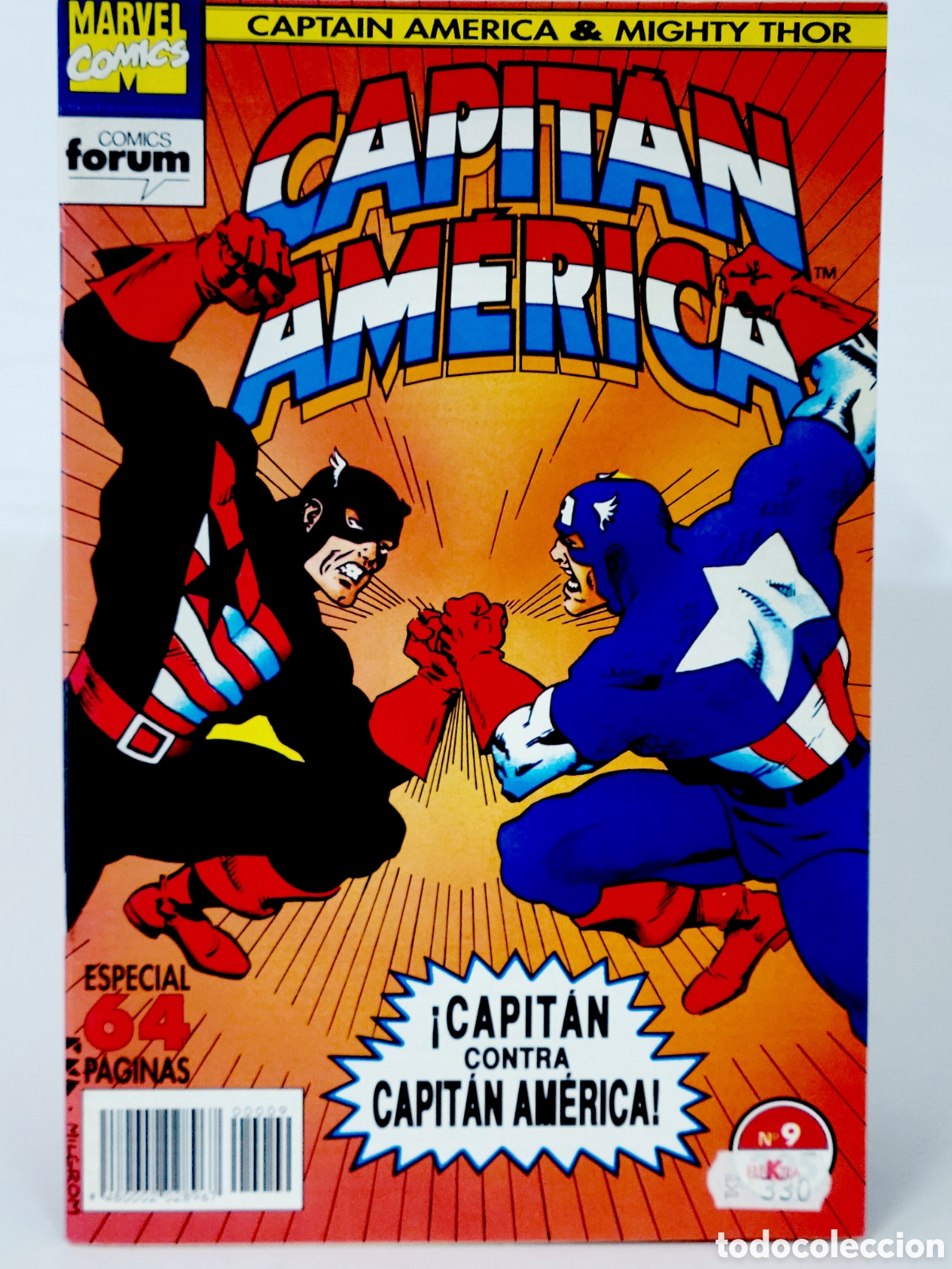 C&oacute;mics: C&Oacute;MIC CAPITAN AM&Eacute;RICA & THOR EL PODEROSO 9 VOL.2FORUM MARVEL GRAPA EXCELENTE ESTADO