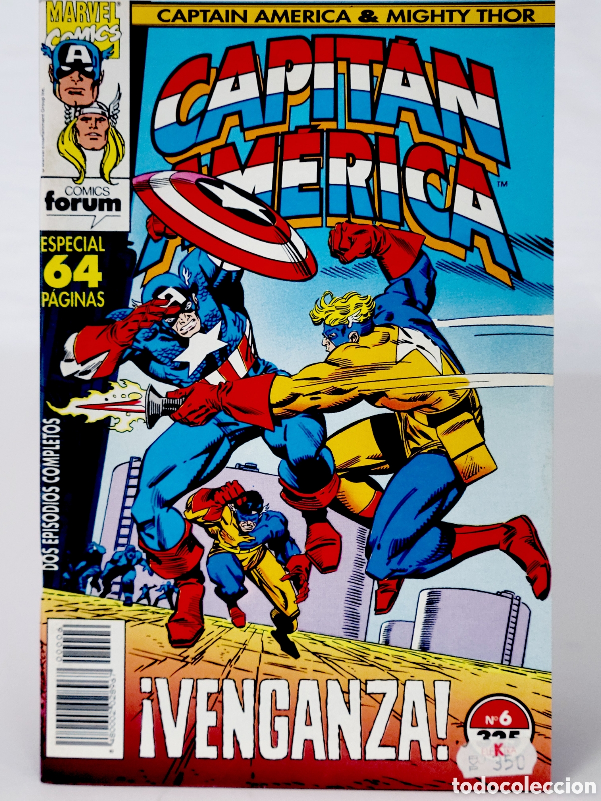 C&oacute;mics: C&Oacute;MIC CAPITAN AM&Eacute;RICA & THOR EL PODEROSO 6 VOL.2FORUM MARVEL GRAPA EXCELENTE ESTADO