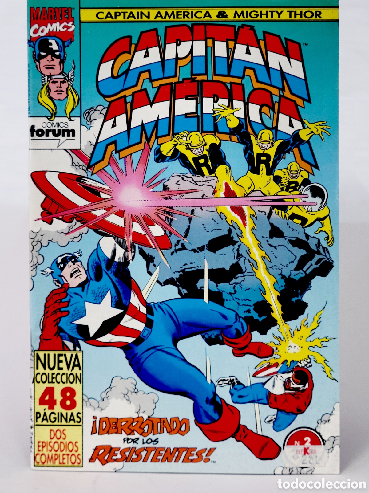 C&oacute;mics: C&Oacute;MIC CAPITAN AM&Eacute;RICA & THOR EL PODEROSO 2 VOL.2FORUM MARVEL GRAPA EXCELENTE ESTADO