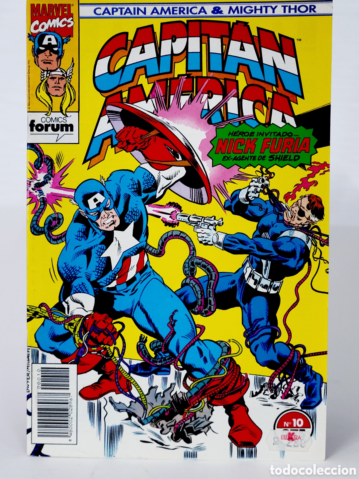 C&oacute;mics: C&Oacute;MIC CAPITAN AM&Eacute;RICA & THOR EL PODEROSO 10 VOL.2 FORUM MARVEL GRAPA EXCELENTE ESTADO