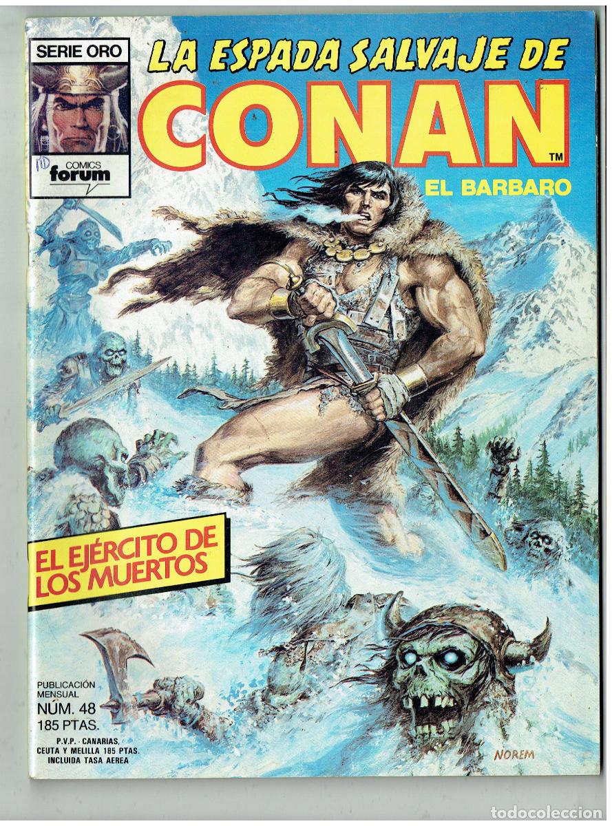 C&oacute;mics: LA ESPADA SALVAJE DE CONAN, EL BARBARO. N&ordm; 48. EL EJERCITO DE LOS MUERTOS. FORUM.(B/55.2 RUM)