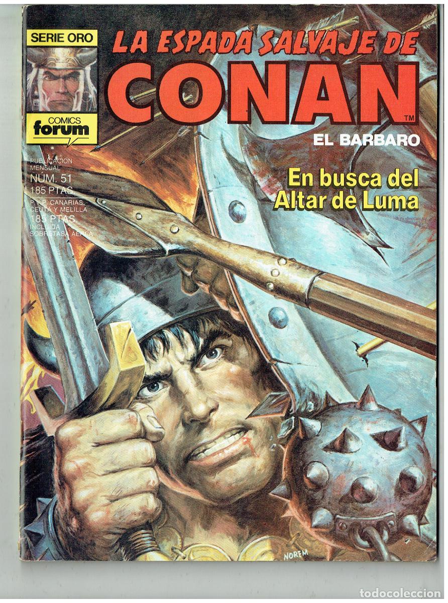 C&oacute;mics: LA ESPADA SALVAJE DE CONAN, EL BARBARO. N&ordm; 51. EN BUSCA DEL ALTAR DE LUMA. FORUM.(B/55.2 RUM)