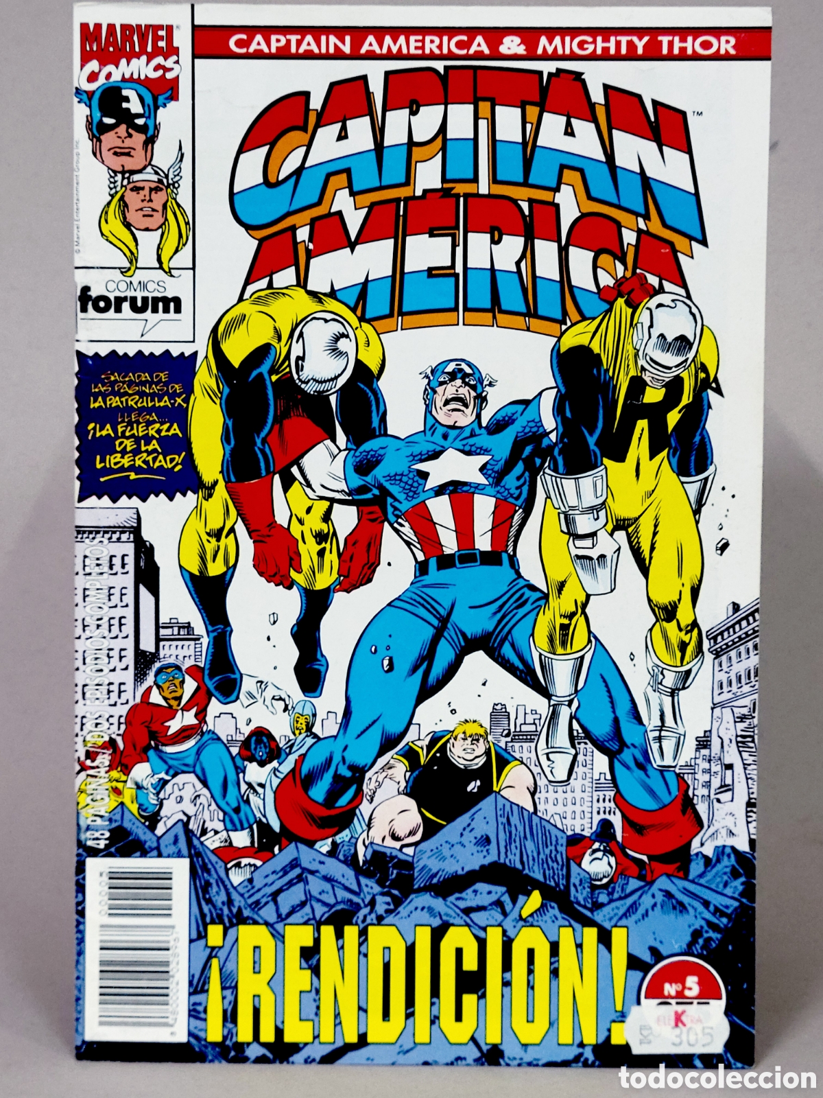 C&oacute;mics: C&Oacute;MIC CAPITAN AM&Eacute;RICA & THOR EL PODEROSO 5 VOL.2 FORUM MARVEL GRAPA EXCELENTE ESTADO
