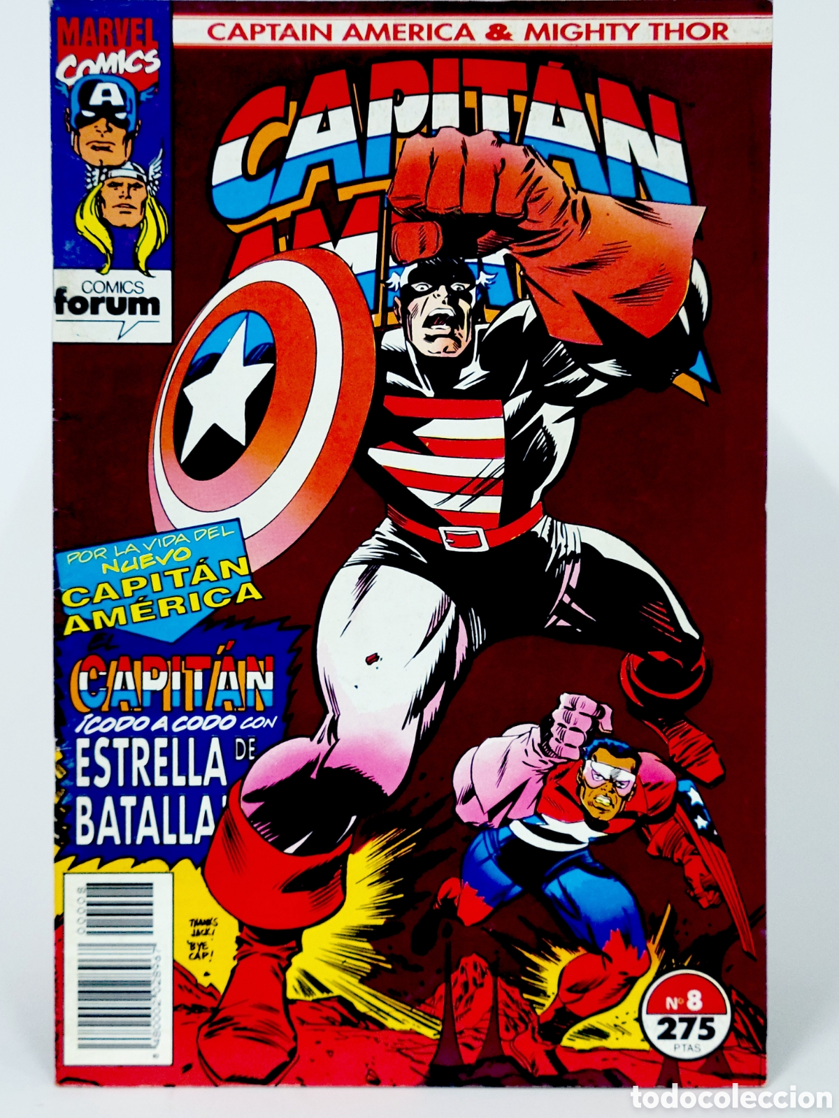 C&oacute;mics: C&Oacute;MIC CAPITAN AM&Eacute;RICA & THOR EL PODEROSO 8 VOL.2 FORUM MARVEL GRAPA MUY BUEN ESTADO