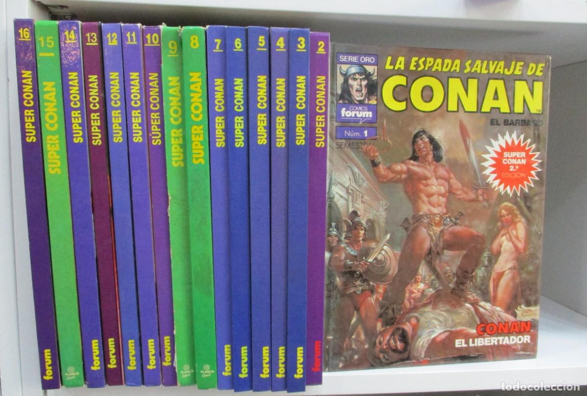 C&oacute;mics: COLECCION COMPLETA SUPER CONAN - 16 TOMOS 1&ordf; Y 2&ordm; EDICION - SERIE ORO - FORUM