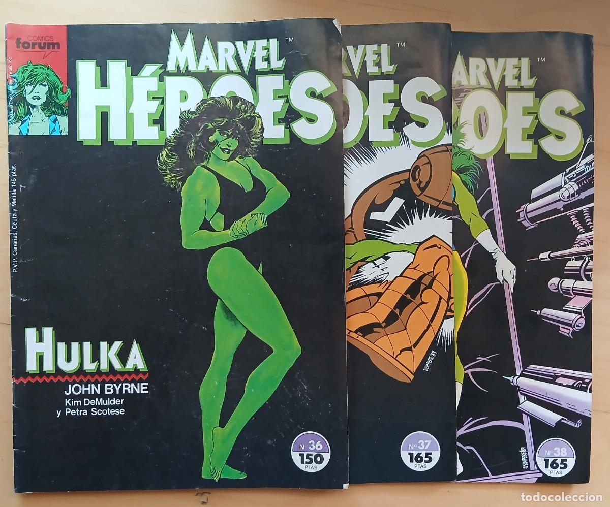 C&oacute;mics: MARVEL H&Eacute;ROES &ndash; HULKA DE JOHN BYRNE &ndash; N.&ordm; 36, 37 Y 38 &ndash; F&Oacute;RUM