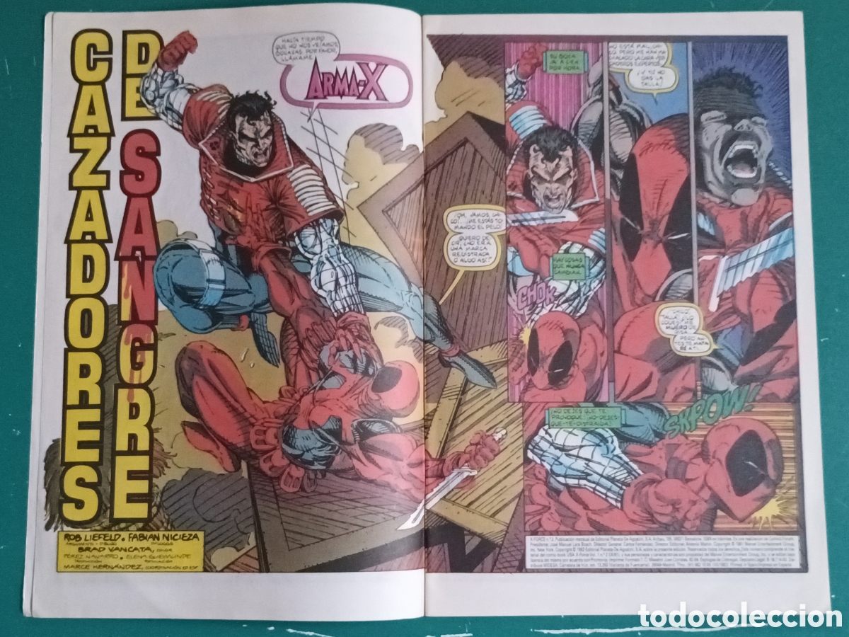 C&oacute;mics: X-Force vol. 1 N&ordm; 2 FORUM - MARVEL 1992 Masacre Deadpool - Foto 2
