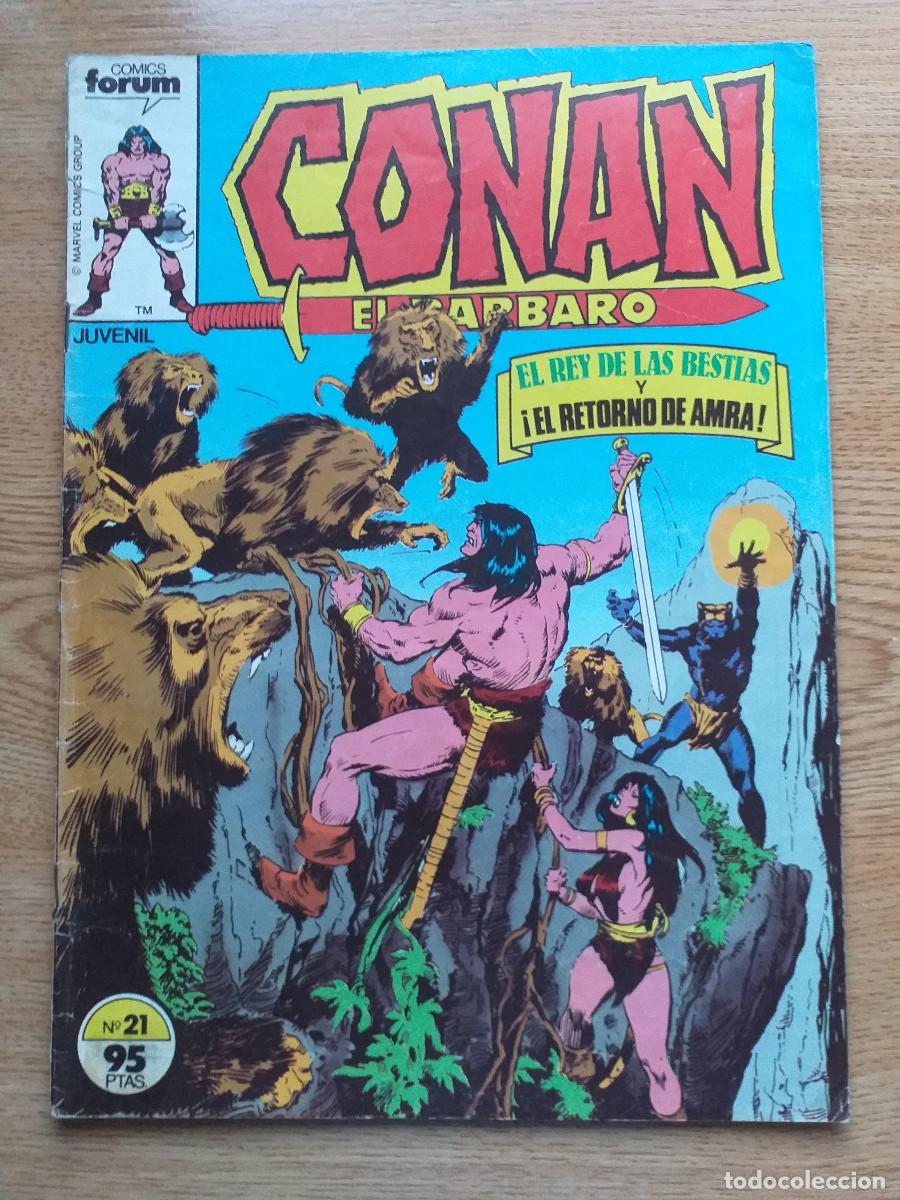 C&oacute;mics: CONAN EL B&Aacute;RBARO - VOL.1 - N&ordm; 21 - El rey de las bestias y &iexcl;El retorno de Amra! - FORUM