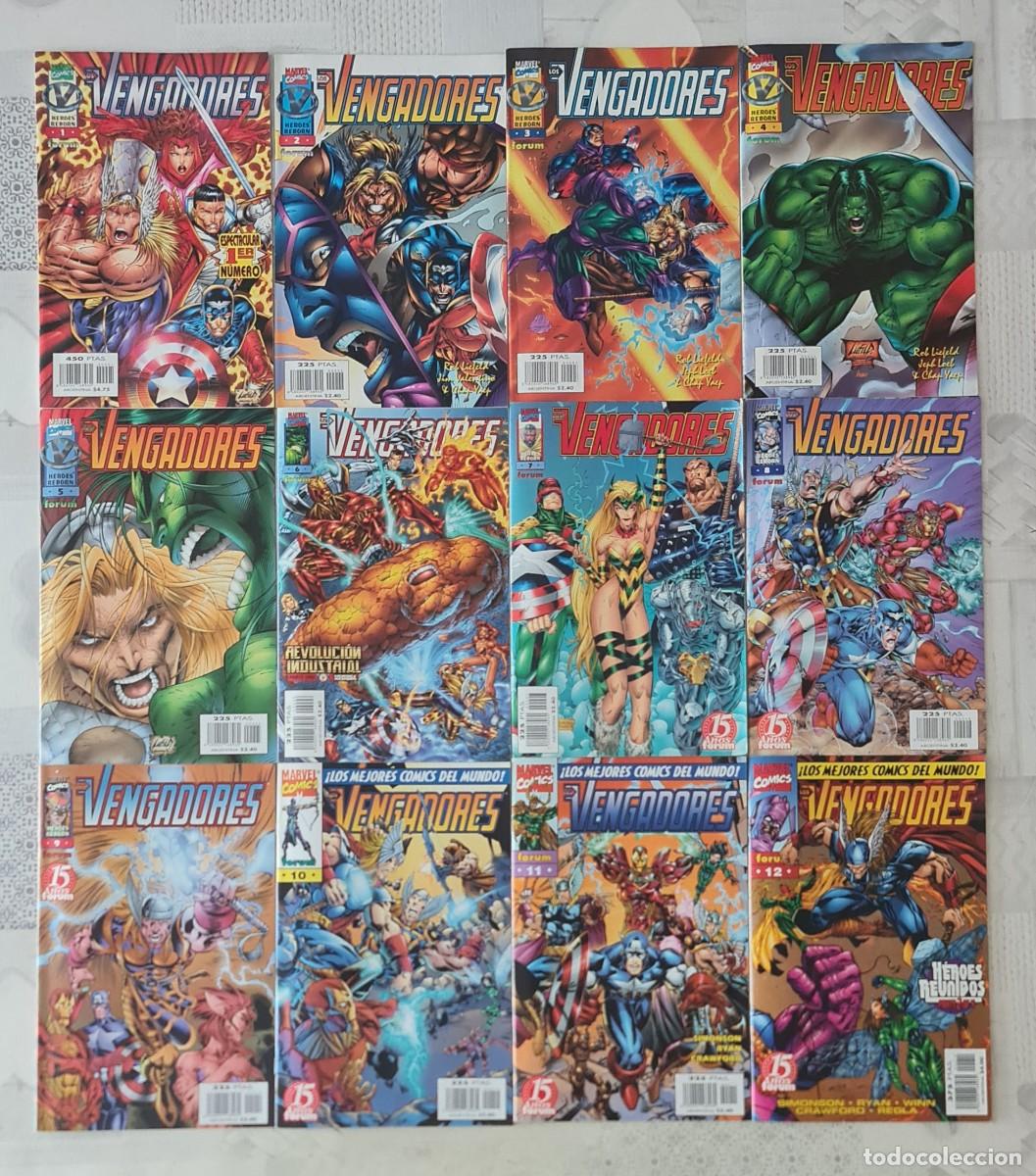C&oacute;mics: LOS VENGADORES Vol 3 HEROES REBORN. Coleccion completa de 12 comics. Comics Forum 1997.