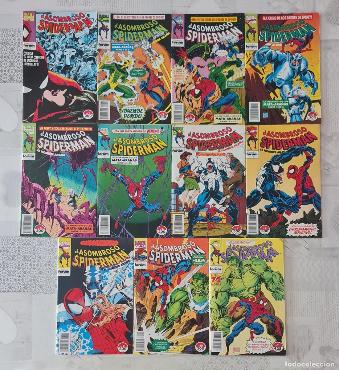 C&oacute;mics: EL ASOMBROSO SPIDERMAN. Colecci&oacute;n completa de 11 comics + 2 especiales. Comics Forum 1994