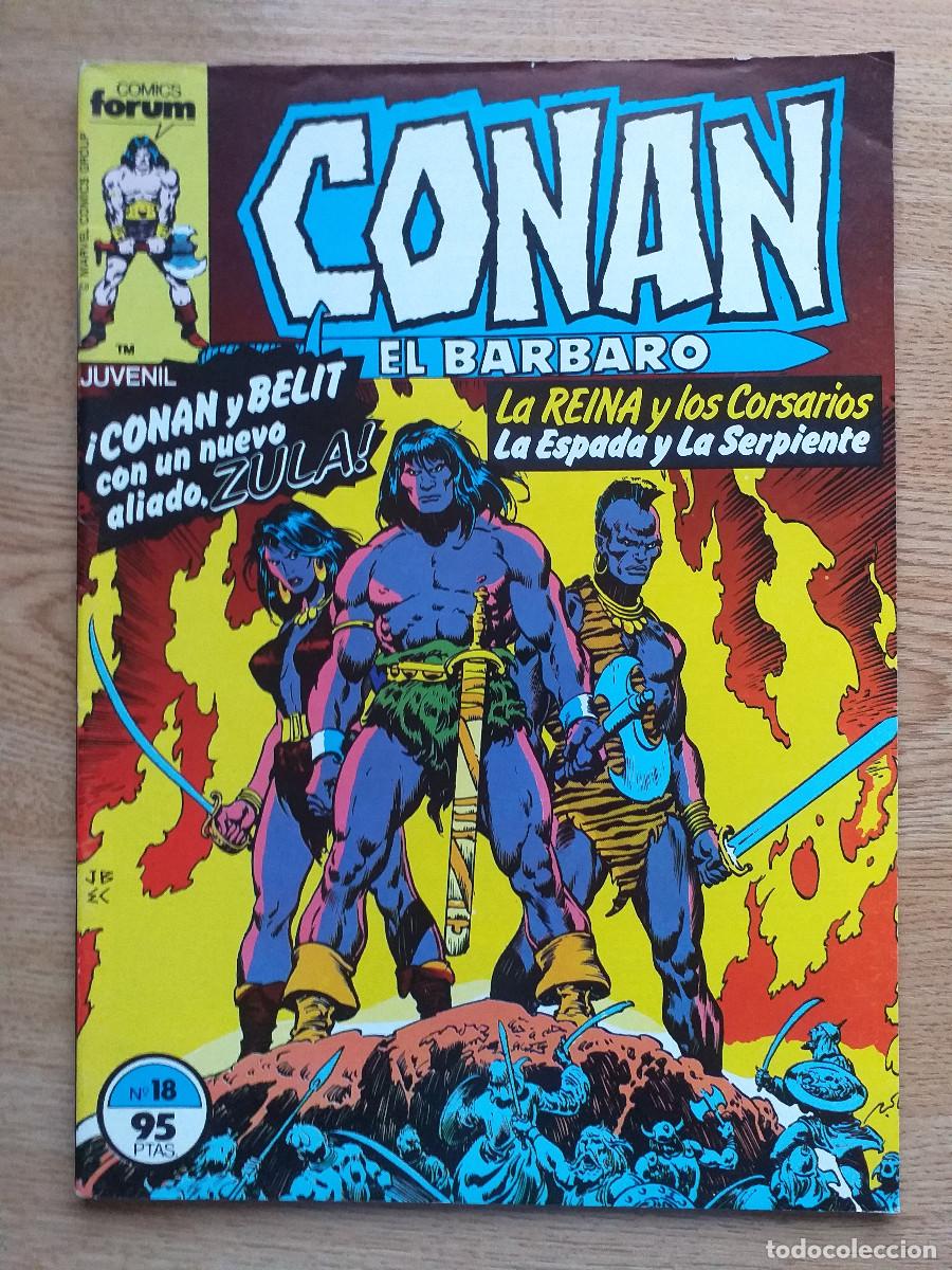 C&oacute;mics: CONAN EL B&Aacute;RBARO - VOL.1 - N&ordm; 18 - La Reina y los Corsarios - La Espada y La Serpiente - FORUM