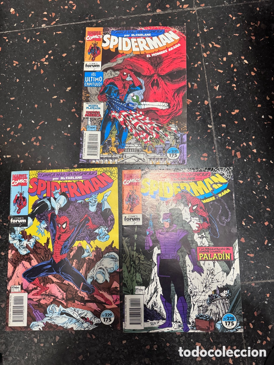 Comics: Lote 3 c&oacute;mics Spiderman volumen 1 a&ntilde;o 1991