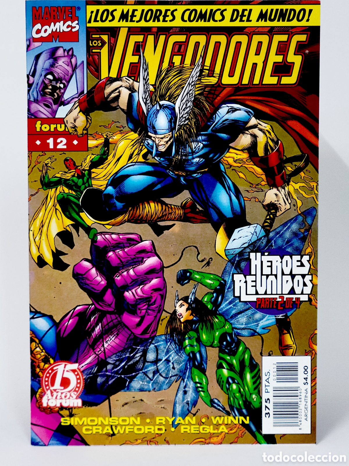 C&oacute;mics: C&Oacute;MIC HEROES REBORN LOS VENGADORES 12 FORUM MARVEL GRAPA DE KIOSCO