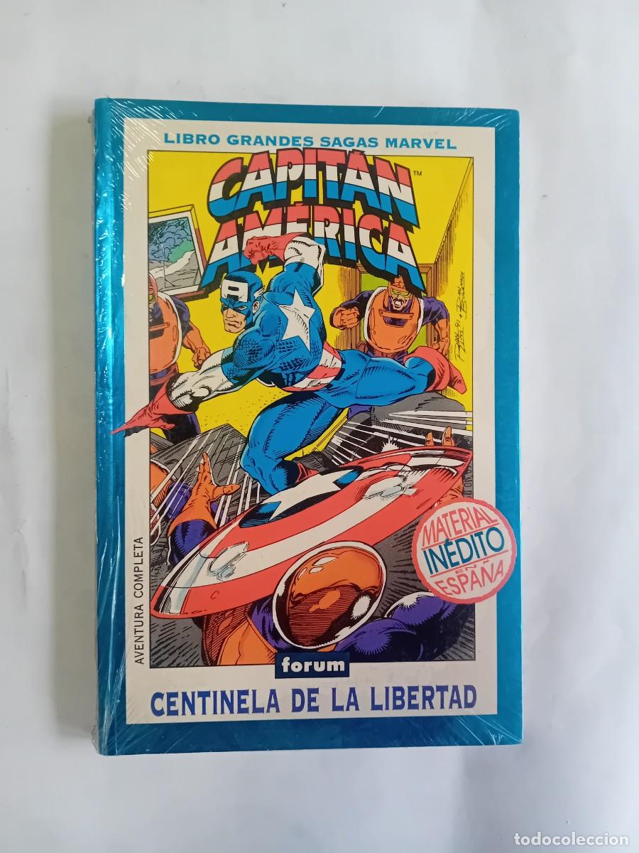 C&oacute;mics: GRANDES SAGAS MARVBEL CAPITAN AMERICA , 1985, CENTINELA DE LA LIBERTAD. RETRACTILADO.
