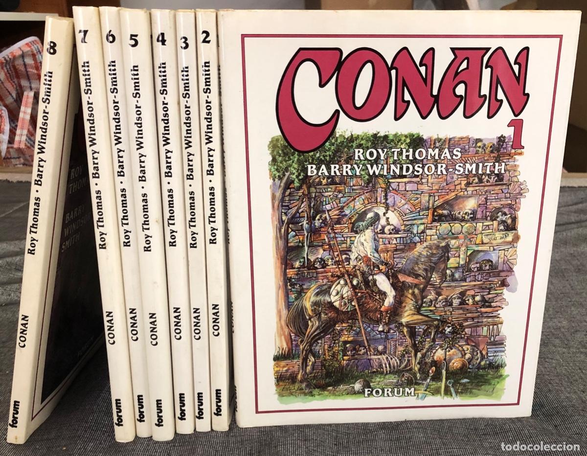C&oacute;mics: CONAN TOMOS 1 AL 8, COMPLETA. ROY THOMAS, BARRY WINDSOR-SMITH. FORUM PLANETA 1994