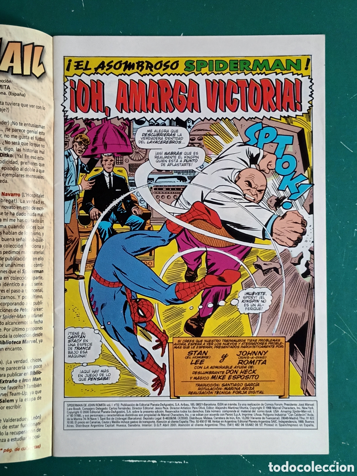 C&oacute;mics: Spiderman de John Romita n&ordm; 22 FORUM - MARVEL 2000 con p&oacute;ster - Foto 2