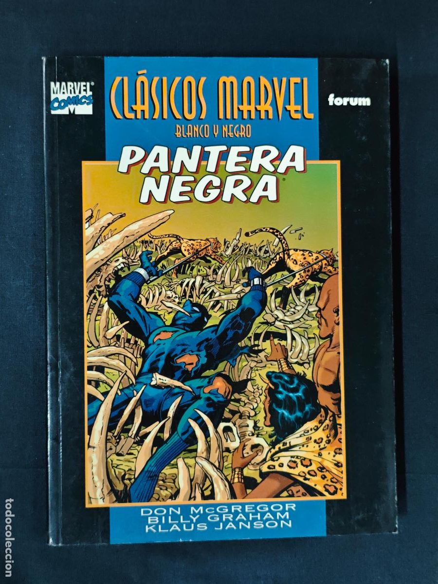 C&oacute;mics: CLASICOS MARVEL - BLANCO Y NEGRO - PANTERA NEGRA - FORUM - Foto 1