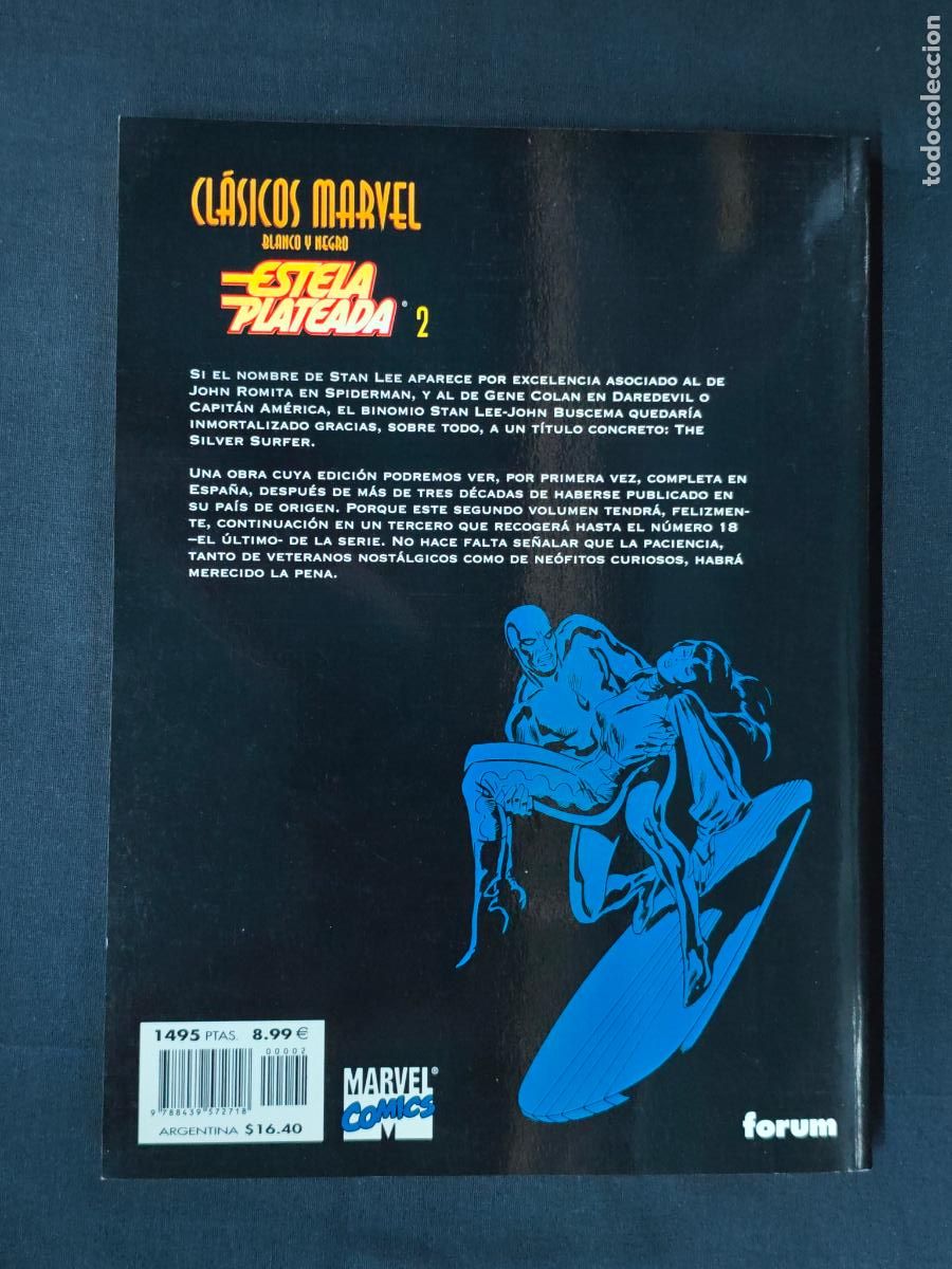 C&oacute;mics: CLASICOS MARVEL - BLANCO Y NEGRO - ESTELA PLATEADA - FORUM - Foto 2