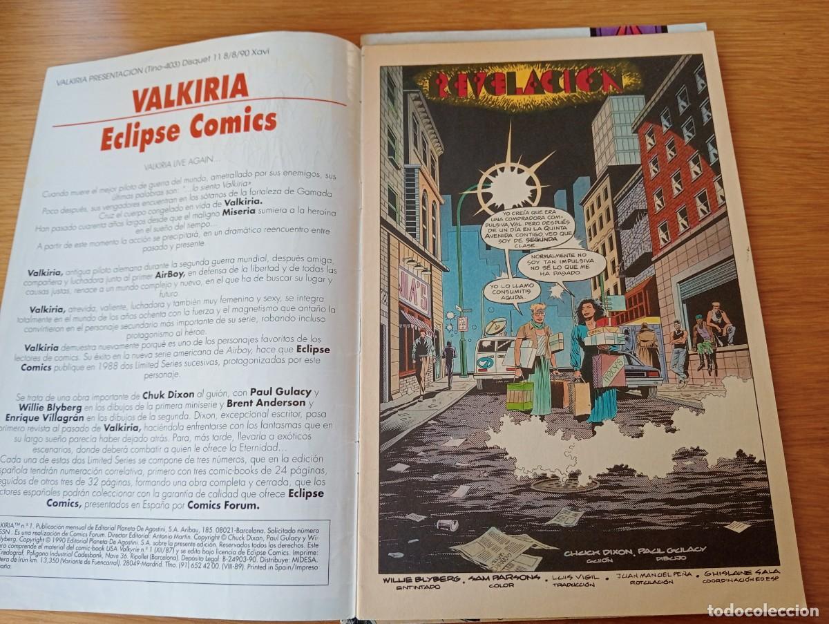 C&oacute;mics: LOTE CON 3 EJEMPLARES DE VALKIRIA (DE 6). GRAPA. FORUM. ECLIPSE. 1990. - Foto 5