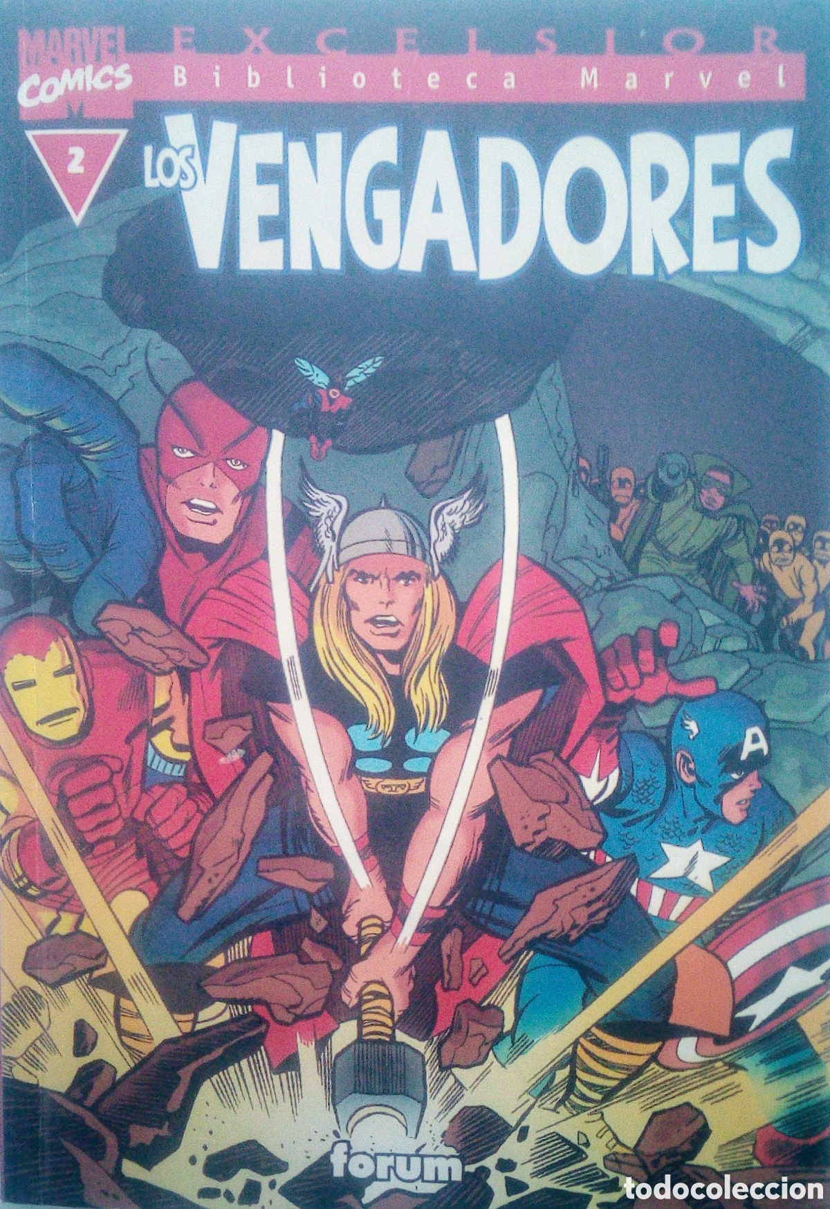 C&oacute;mics: Comic Los Vengadores Biblioteca Marvel 2 volumen Forum . Tama&ntilde;o taco. Completo